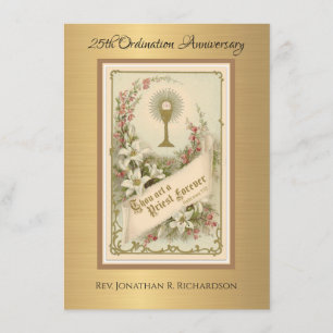 Invitation Catholic Priest Ordination Anniversary