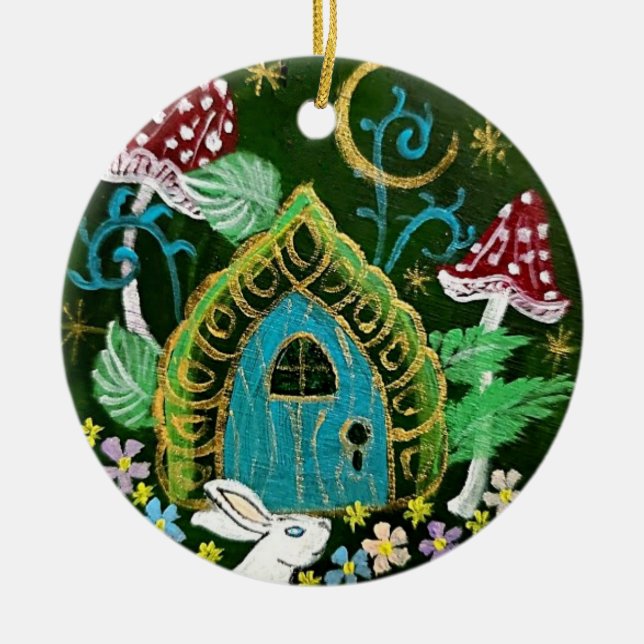 Invitation Ceramic Round Ornament (Front)