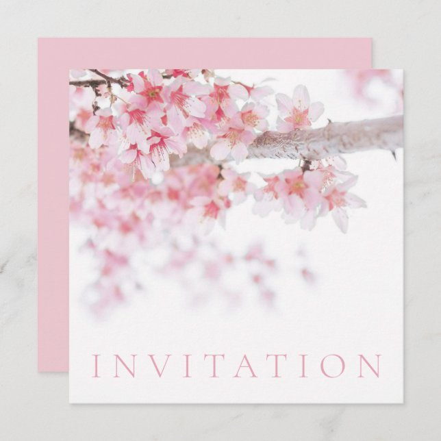 INVITATION : CHERRY BLOSSOMS (Front/Back)