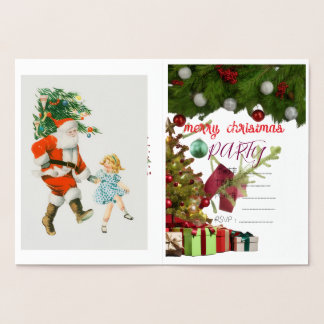 invitation christmas foil card