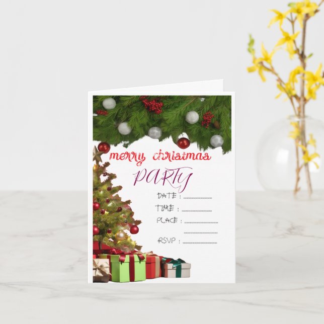 invitation christmas party (Yellow Flower)