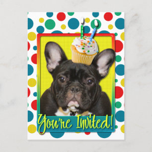 Invitation Cupcake 2 Year Old - French Bulldog