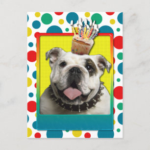 Invitation Cupcake - Bulldog - Light Postcard