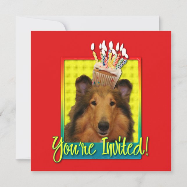 Invitation Cupcake - Collie - Natalie (Front)