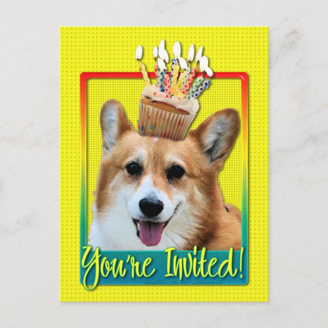 Invitation Cupcake - Corgi - Owen (Front)