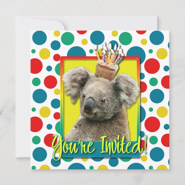 Invitation Cupcake - Koala (Front)