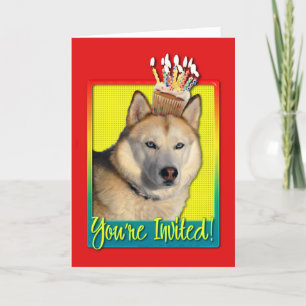 Invitation Cupcake - Siberian Husky - Copper