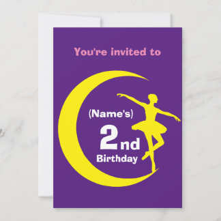 Invitation Custom Ballerina 2nd Birthday-add name