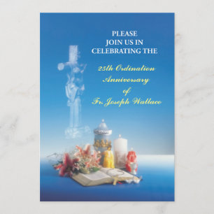Invitation Customisable Year, Name 25th Ordination