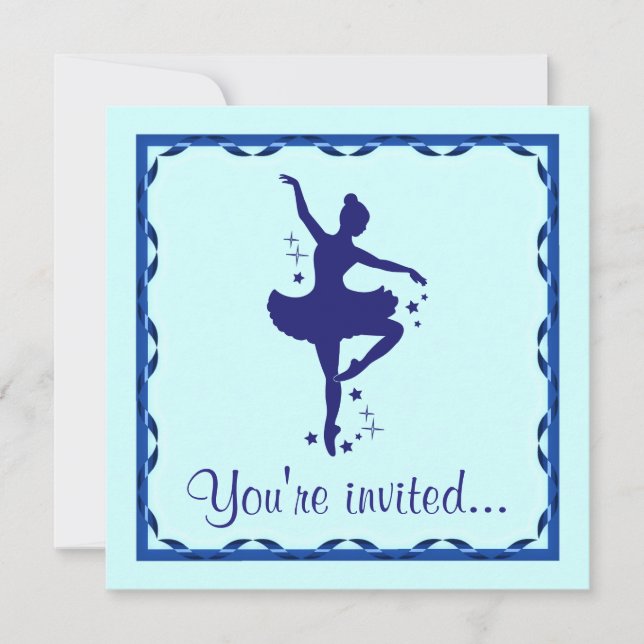 Invitation Dance Recital: Ballerina in Blue (Front)