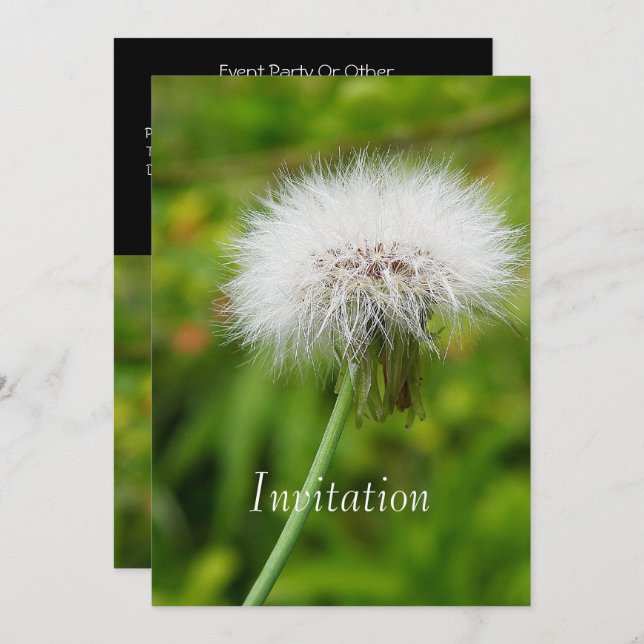Invitation Dandelion (Front/Back)