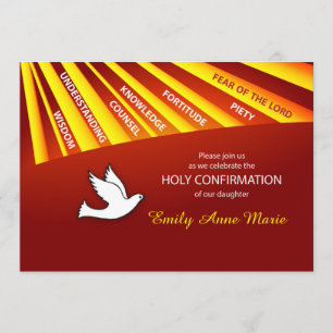 Invitation Daughter Confirmation Personalise, Cust