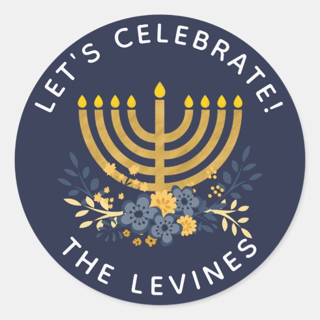 Invitation Envelope Seal Menorah | Hanuakkah (Front)