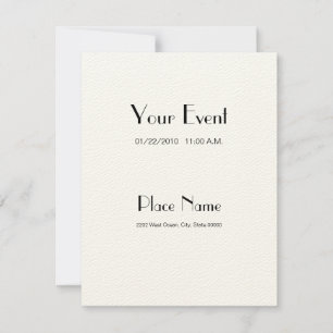 Invitation Felt Paper/ Cream Colour 4.25x5.5