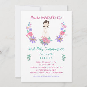 Invitation First Communion CECILIA