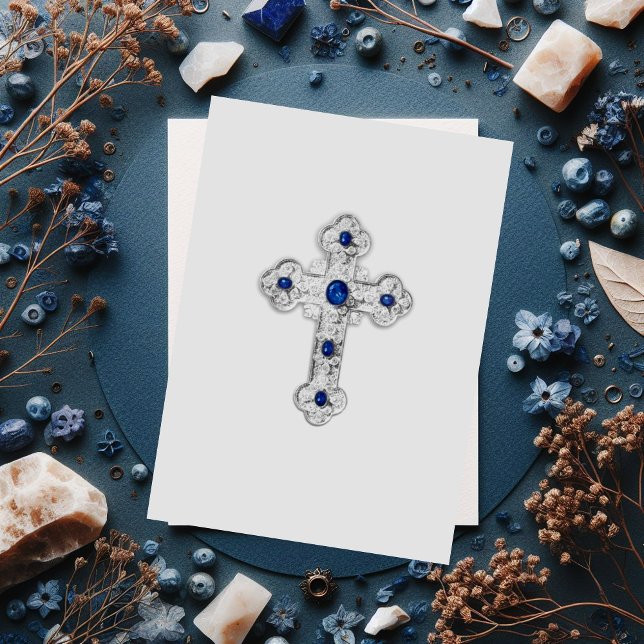 Invitation First Communion Ornate Silver Cross (Creator Uploaded)