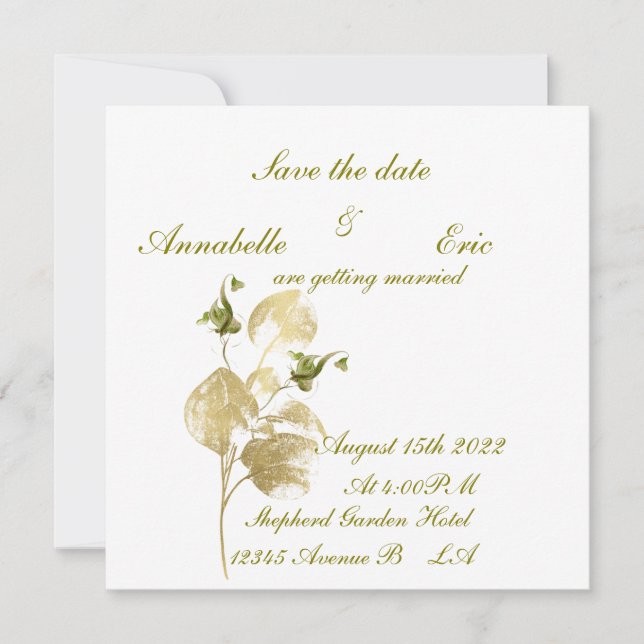  invitation flat save the date  (Front)