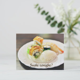 Invitation for a romantic dinner postcard