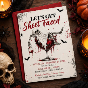 Invitation for a skeleton-themed Halloween party