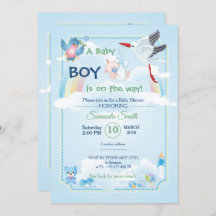 invitation for baby shower, it is a boy