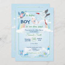 invitation for baby shower, it is a boy