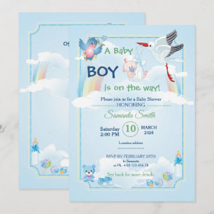 invitation for baby shower, it is a boy