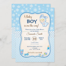 invitation for baby shower, it is a boy