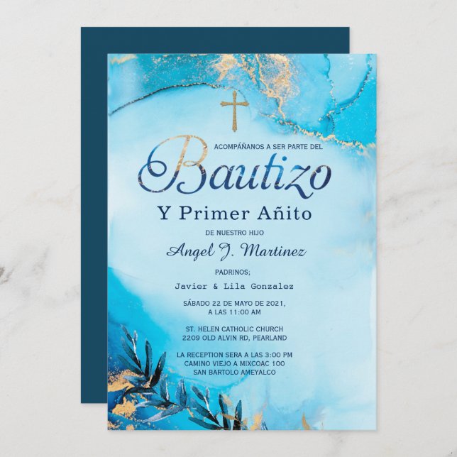 Invitation for Birthday and Baptism (Front/Back)