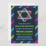 Invitation for Glow-in-the-Dark Bar & Bat Mitzvah<br><div class="desc">Very colourful and fun invitation that's great for a bar or bat mitzvah. The invitation features the star of david with lots of colour. Great for a dance party for teenagers only or a celebration for all!</div>