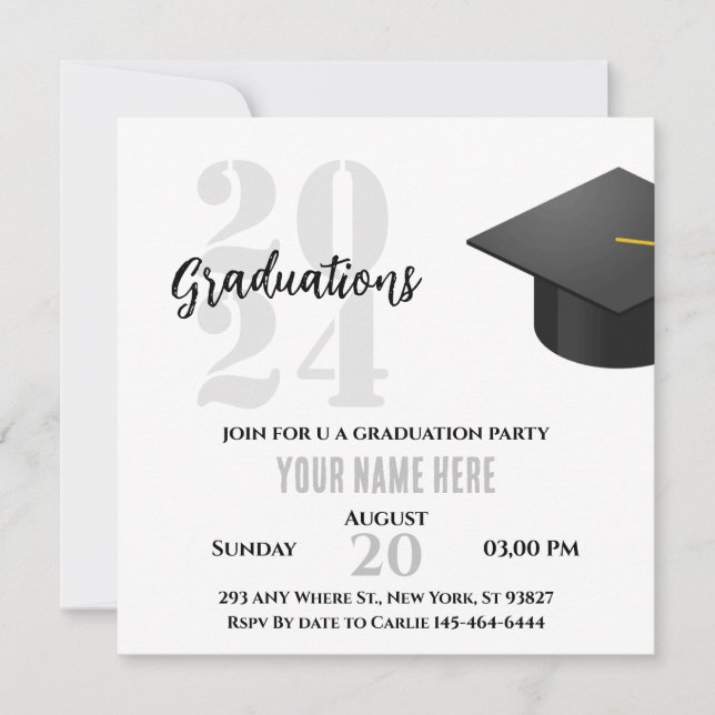 Invitation for graduation (Front)