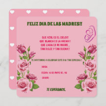 INVITATION FOR MOTHERS' DAY.