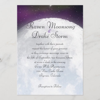 Invitation for Space Themed Wedding