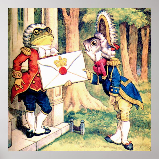 Invitation from the Queen of Hearts in Wonderland Poster (Front)