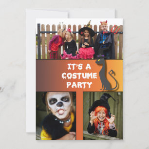 Invitation Halloween Costume Party 3 Photo Custom