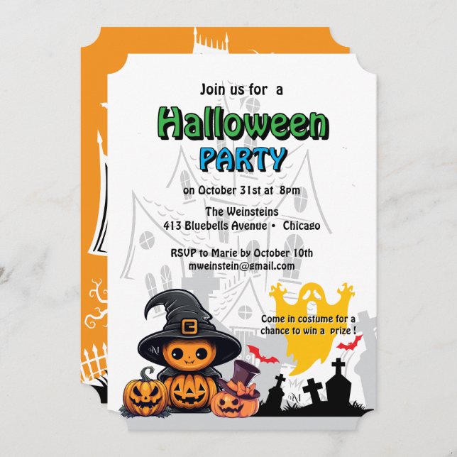 Invitation : HALLOWEEN House #3 (Front/Back)