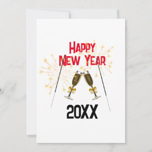 Invitation - Happy New Year - Custom Add year 20xx