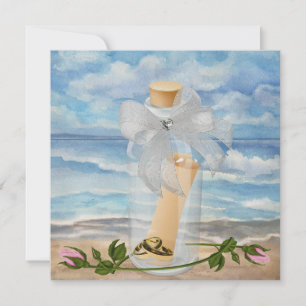"Invitation in a Bottle" - Beach Invitation - SRF