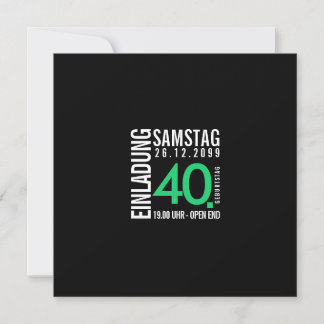 Invitation/Invitation Card 40th Birthday
