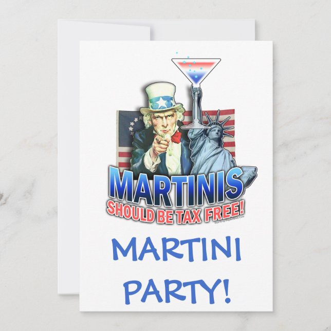 Invitation, Invitations - Martinis Should be Tax F (Front)