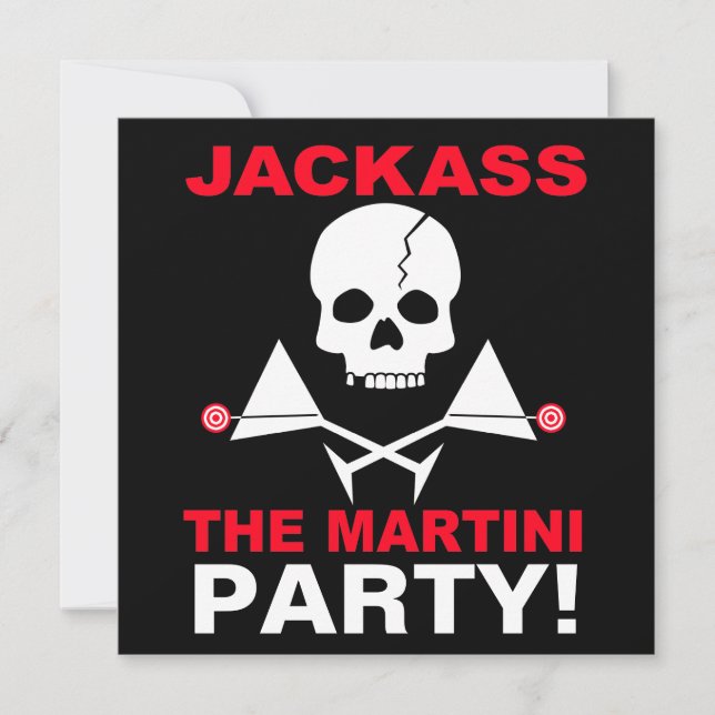 Invitation - JACKASS, The Martini Party (Front)