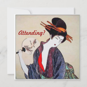 Invitation Japanese Woman,  Attending?