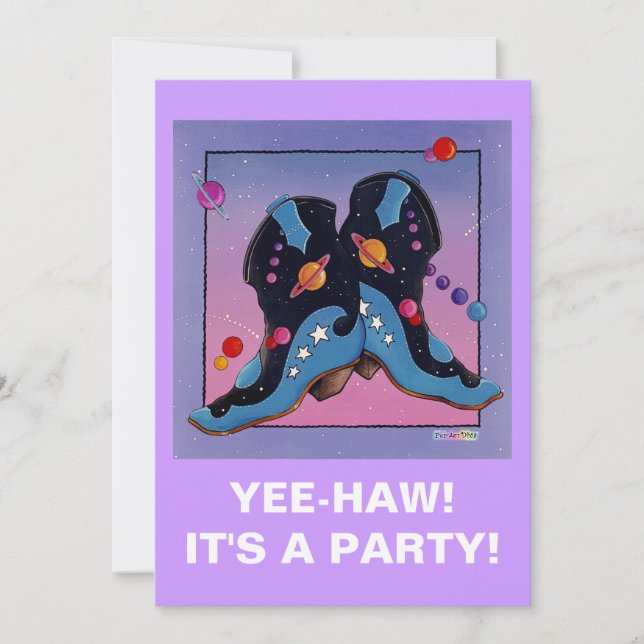 Invitation - Midnight Cowboy Boots (Front)