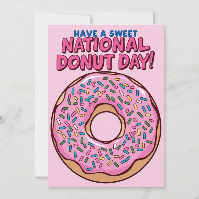 Invitation National Doughnut Day Card (Front)