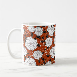 Invitation or wedding card with abstract floral ba coffee mug
