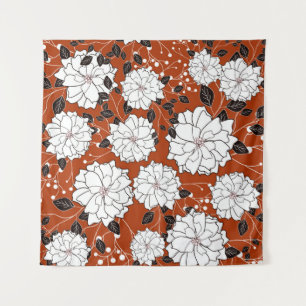 Invitation or wedding card with abstract floral ba tapestry