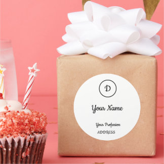 Invitation Pedestal Sign Business Card Case Gift B Classic Round Sticker