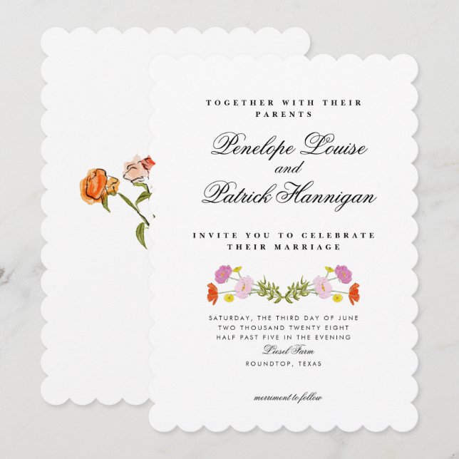 Invitation | Poppy + Patrick Collection (Front/Back)