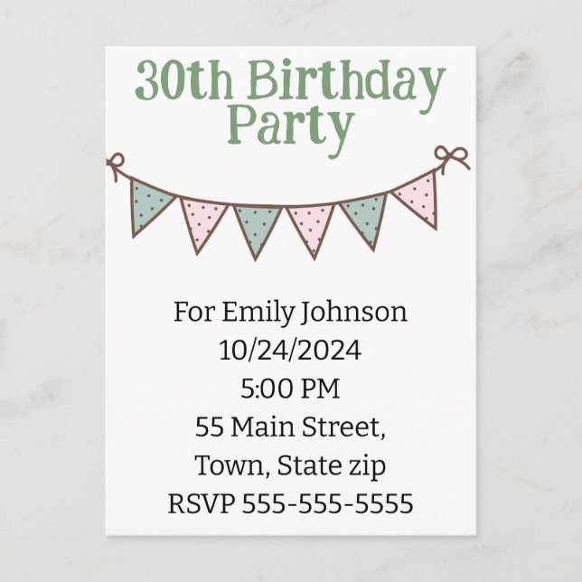 Invitation Postcard (Front)