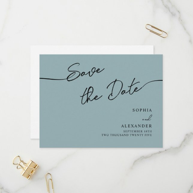 Invitation Postcard Save The Date. (Front/Back In Situ)