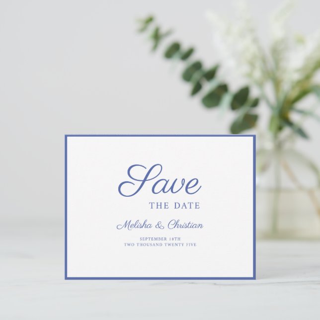 Invitation Postcard Save The Date. (Standing Front)